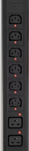 Блок распределения питания Powercom PDU-32AVMS24-18C3-6C9-3P верт.размещ. 18xC13 6xC19 с сетевым мониторингом 3x32A EN 60309 2м