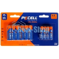 Щелочной/алкалиновый элемент питания PKCELL LR6(12)+LR03(8) тип - AAА 8 шт + АА 12 шт в блистере