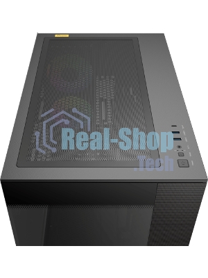 Корпус Ocypus Delta C74 ARGB Black, Midi-Tower, чёрный, 2 x 120 мм