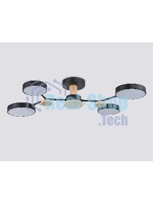 Светильник Ambrella light FL4860/4 BK/WD черный/дерево 60W 3000-6000K 700*400*120 (без ПДУ)