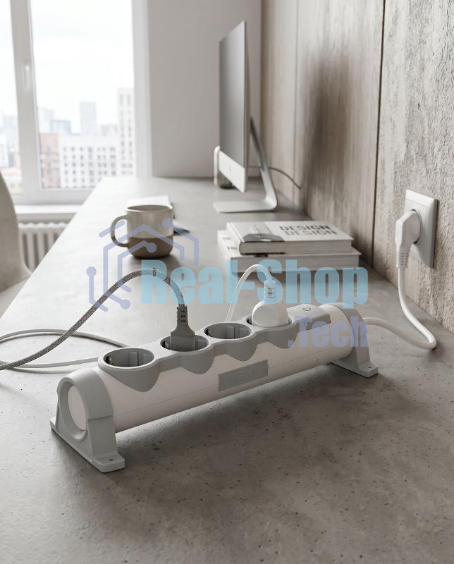 Фильтр сетевой СФ-04К 16А 3м 3х1,5мм2 белый COMFORT