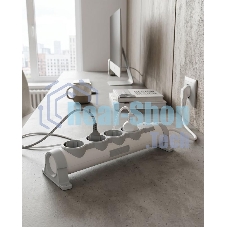 Фильтр сетевой СФ-04К 16А 3м 3х1,5мм2 белый COMFORT