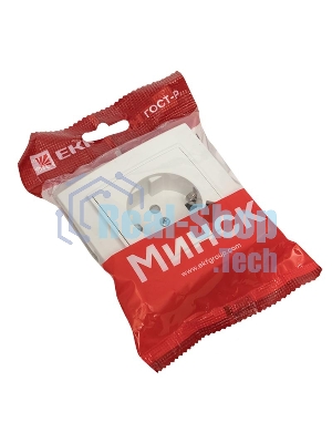 Розетка EKF Минск ERR16-028-100-USB 1-местная СП с/з с защитными шторками 16А белая с USB 1А