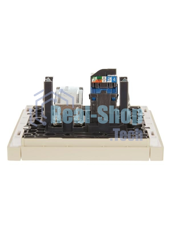 Розетка двойная TV+RJ45 кат.6 FP437 IEK FORTE&PIANO Ваниль