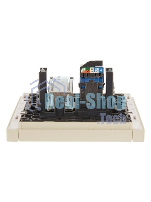 Розетка двойная TV+RJ45 кат.6 FP437 IEK FORTE&PIANO Ваниль