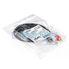 Кабель аудио ExeGate EX-CCA-458-1.8 (3.5mm Jack M/2xRCA M, 1,8м, позолоченные контакты)