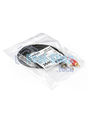 Кабель аудио ExeGate EX-CCA-458-1.8 (3.5mm Jack M/2xRCA M, 1,8м, позолоченные контакты)