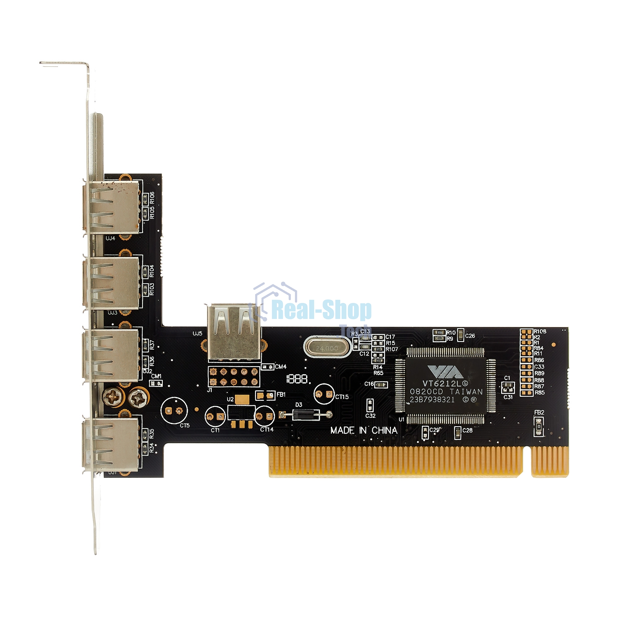 Контроллер ExeGate EXE-352 PCI, 4хUSB 2.0 ext + 1хUSB 2.0 int (OEM) EX281227RUS