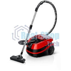 Пылесос Bosch BWD421PET красный, 2100 Вт, уборка влажная/сухая, пылесборник контейнер 5 л