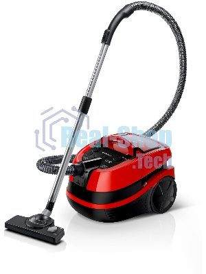 Пылесос Bosch BWD421PET красный, 2100 Вт, уборка влажная/сухая, пылесборник контейнер 5 л