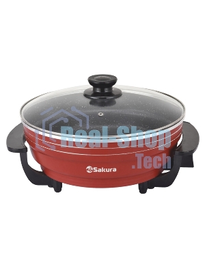 Электросковорода Sakura SA-7716R Master Chef 1800-2000Вт 32х9см кругл красн