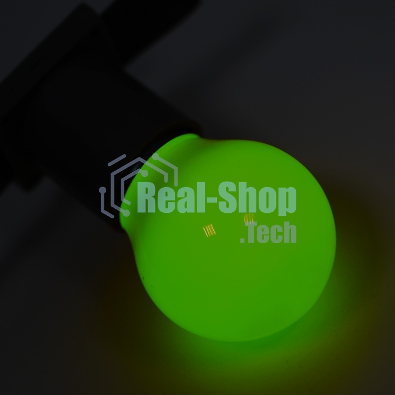 Лампа светодиодная Neon-night d-45 3 LED 1Вт шар E27 25лм 220В зеленый