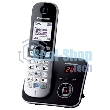 Телефон беспроводной (DECT) Panasonic KX-TG6821RUB черный, автоответчик,определитель номера,телефонный справочник 120 зап.