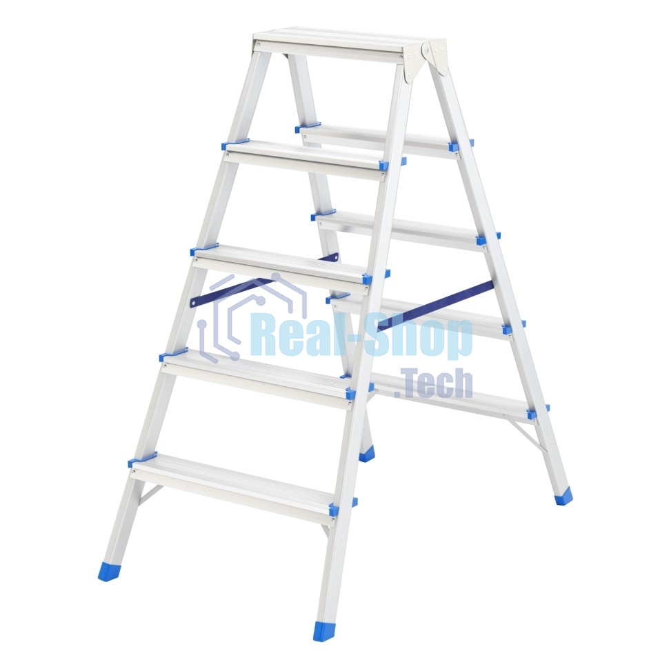 Стремянка двусторонняя Сибртех 5ст., алюминиевая