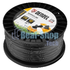 Леска для триммера Denzel двухкомпонентная круглая, 2,0мм х 276м, на DIN катушке EXTRA CORD