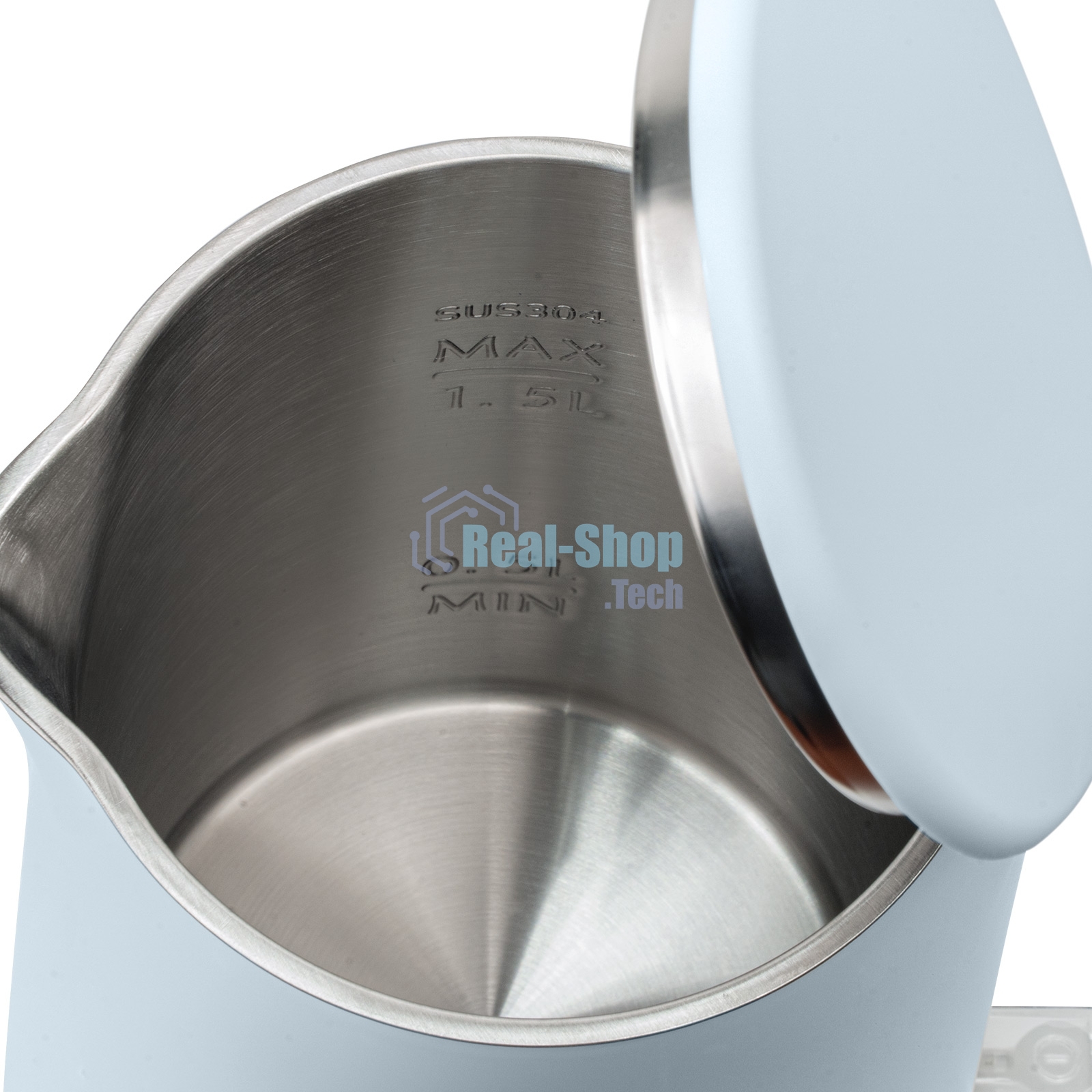 Чайник электрический Galaxy Line GL 0327, небесный, пластик, 1800 Вт, 1,5 л