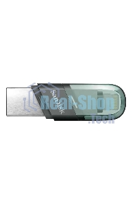 Флешка USB Sandisk IX90N iXpand Flip (SDIX90N-064G-GN6NN), 64Gb, USB 3.1/Lightning, R/W 150/70, зеленый/серебристый