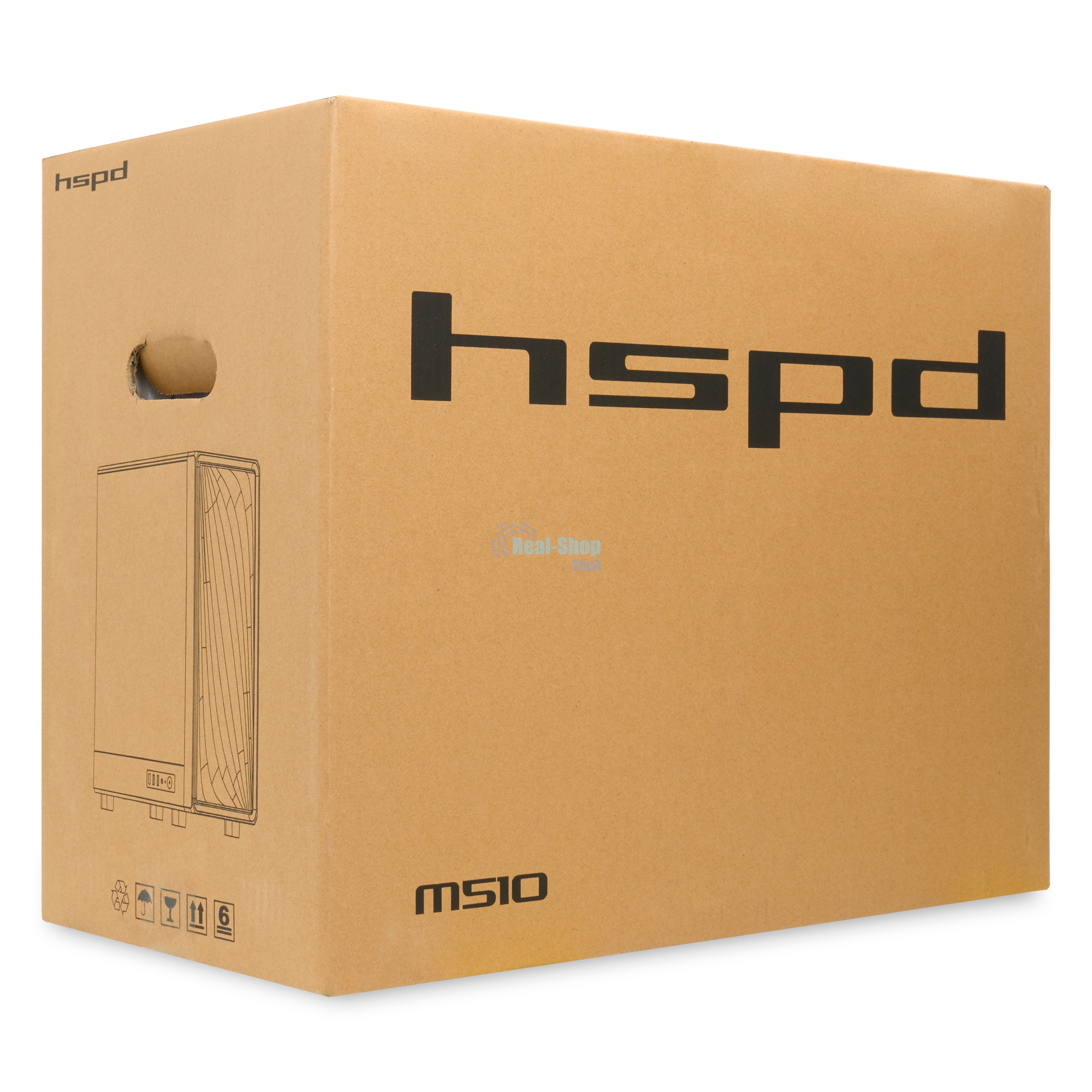 Компьютерный корпус HSPD M510, Mesh Mid Tower, черный, TG, 0.5 SPCC, 4x120мм ARGB ATX, mATX, mITX 180/280/160мм 1x2.5
