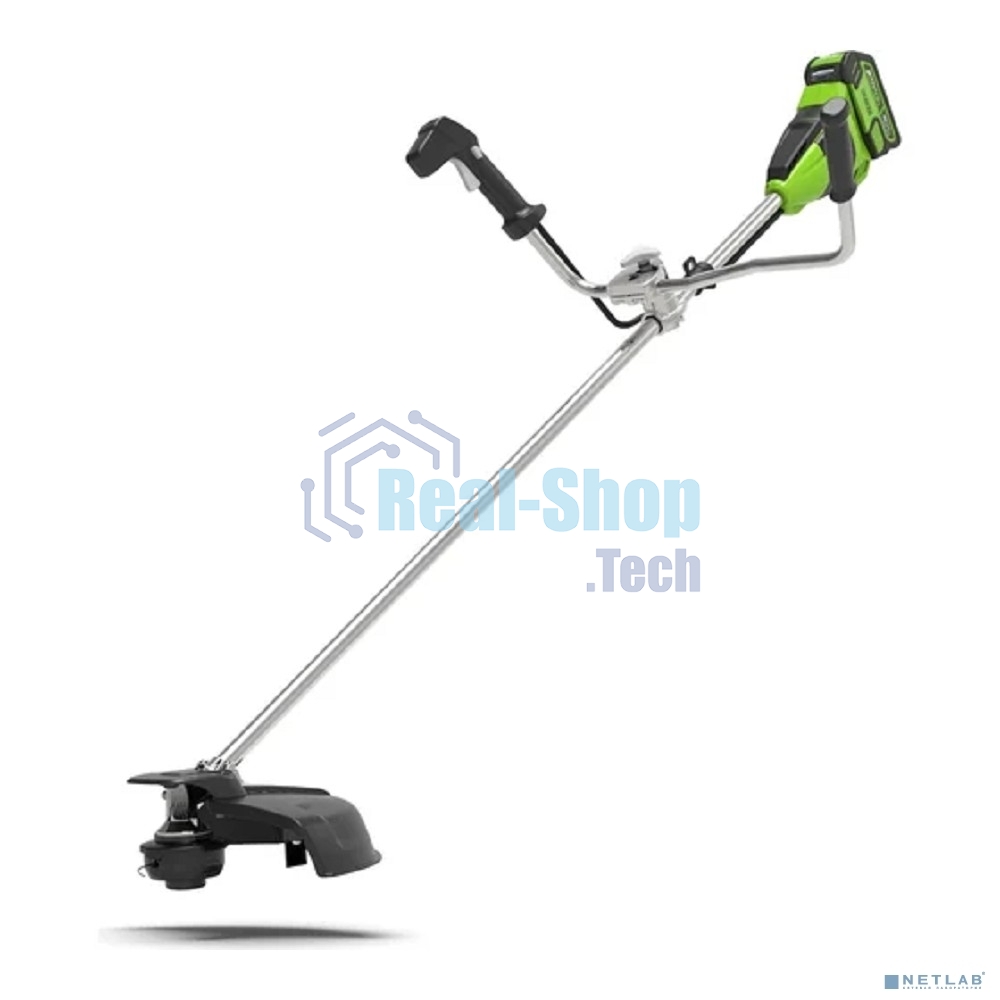 Триммер аккумуляторный GreenWorks GD40BCB, 40V, 40,6 см, бесщеточный, с АКБ 4АЧ и ЗУ (2105707UB) 40 вольт (модель GD40BCB) - отличная замена электро или бензиновому триммеру, он с легкостью справиться с высокой травой, а благодаря пильному диску (в компле
