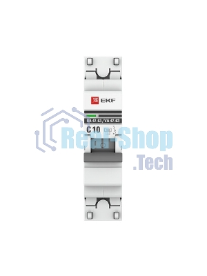 Выключатель автоматический EKF mcb4763-1-10C-pro 1P 10А (C) 4,5kA ВА 47-63 EKF PROxima