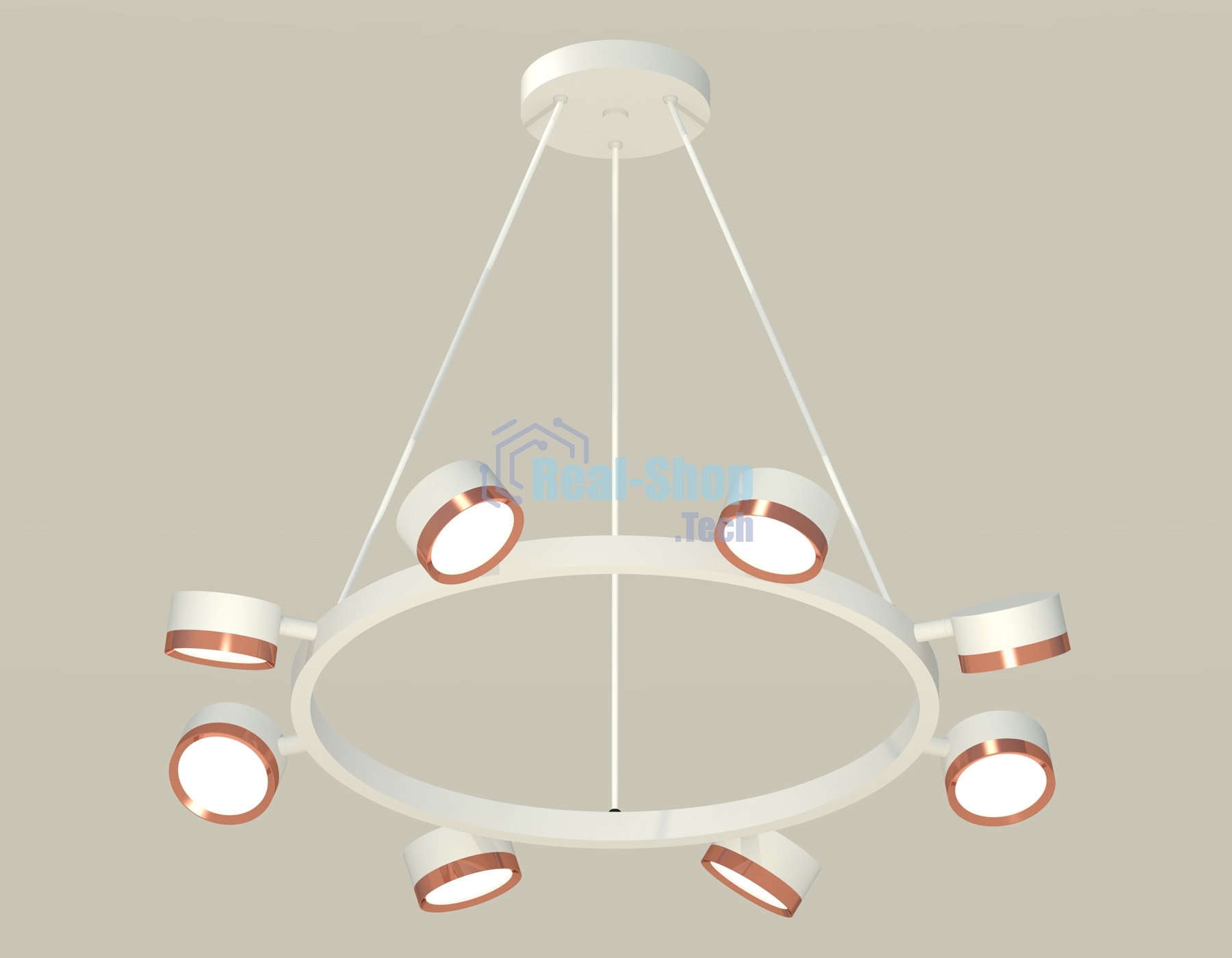 Светильник Ambrella light XB9195153/8 SWH/PPG белый песок/золото розовое полированное GX53 (C9195, N8126)
