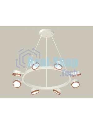 Светильник Ambrella light XB9195153/8 SWH/PPG белый песок/золото розовое полированное GX53 (C9195, N8126)
