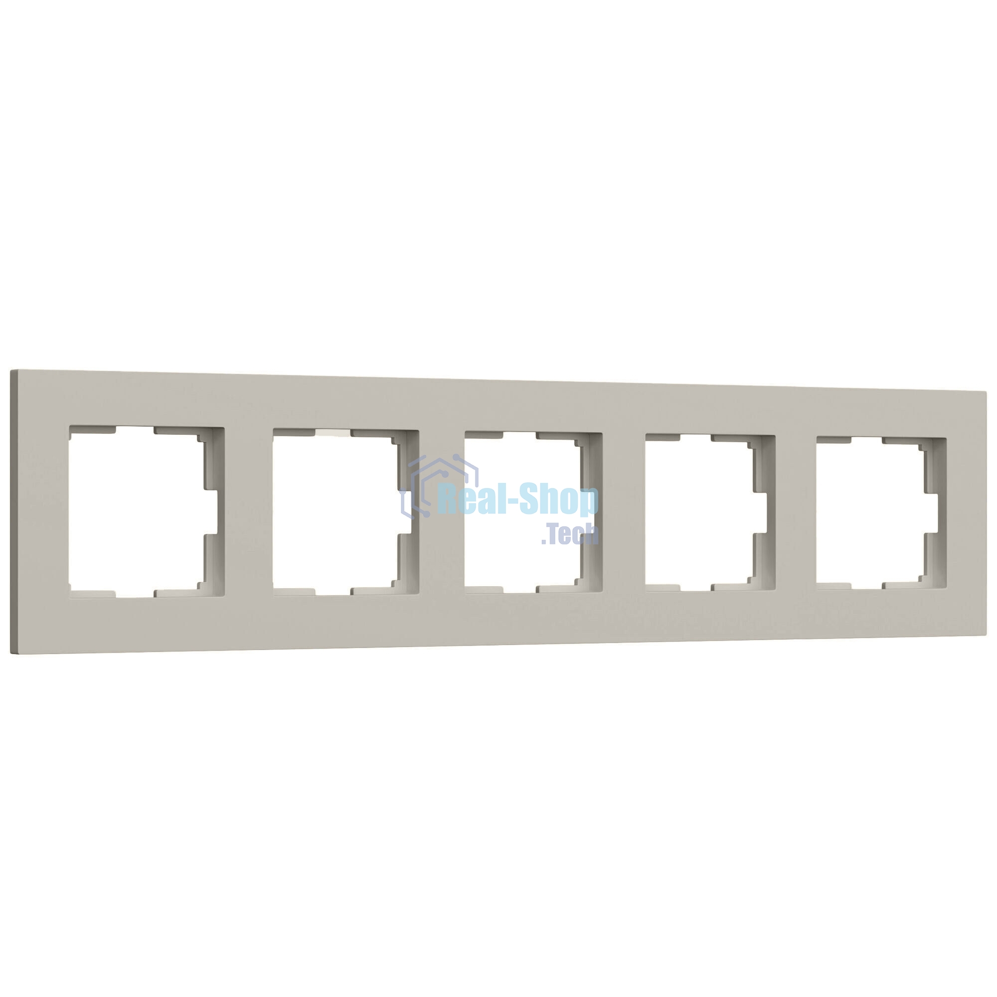 Рамка на 5 постов Slab (дымчатый софт) W0052917