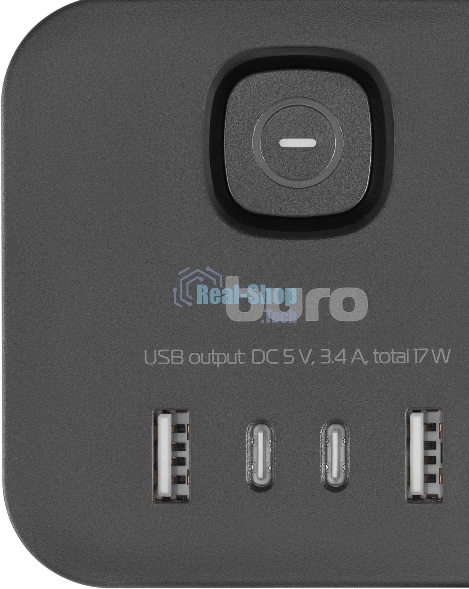 Сетевой разветвитель Buro BU-PW3UC-B (3 розетки) черный (пакет ПЭ)
