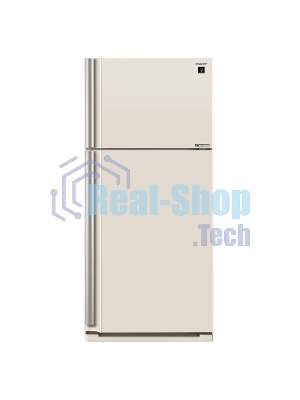 Холодильник Sharp SJ-XE55PMBE бежевый двухкамерный 388/148 л морозилка сверху