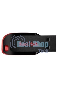 Флешка USB Sandisk CZ50 Cruzer Blade (SDCZ50-064G-B35), 64Gb, USB 2.0, R/W 15/4, черный/красный
