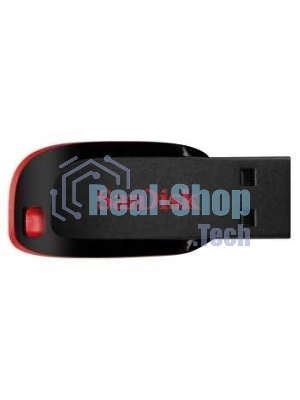 Флешка USB Sandisk CZ50 Cruzer Blade (SDCZ50-064G-B35), 64Gb, USB 2.0, R/W 15/4, черный/красный