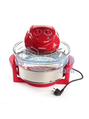 Аэрогриль Centek Ct-1456 красный, 1400 Вт, 12 л, механическое управление, 0 программ