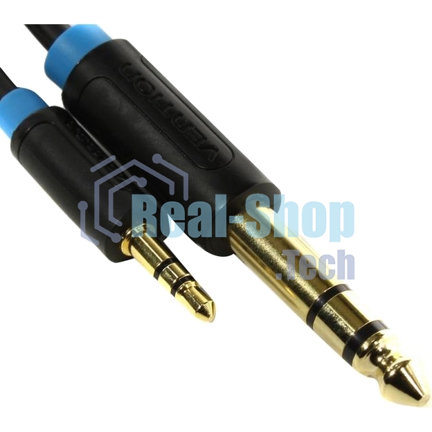 Кабель Vention аудио Jack 6,5 мм M/3,5 M - 5 м