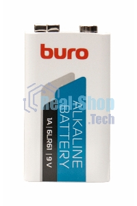 Батарея Buro Alkaline 6LR61 9V (1шт) блистер