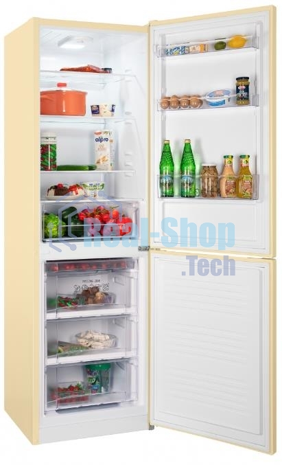 Холодильник Nordfrost NRB 162NF E бежевый двухкамерный 205/105 л морозилка снизу, капельная система