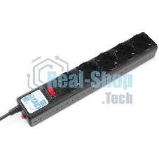 Сетевой фильтр Power Cube SPG5-В1 PC 0,5 м, 5 р, черный 10А, UPS(C14), SPG5-В1