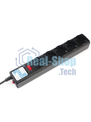 Сетевой фильтр Power Cube SPG5-В1 PC 0,5 м, 5 р, черный 10А, UPS(C14), SPG5-В1