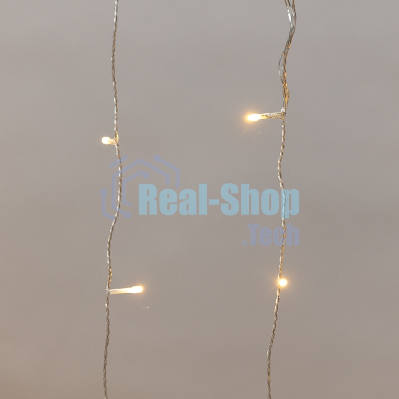 Гирлянда Neon-night Дождь светодиодный 2х1,5м, эффект мерцания, прозрачный провод, IP44, 230В, диоды ТЕПЛЫЕ БЕЛЫЕ, 150 LED