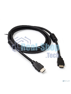 Кабель HDMI Exegate EX287723RUS EX-CC-HDMI2-1.8F (19M/19M, v2.0, 1,8м, 4K UHD, Ethernet, ферритовые кольца, позолоченные контакты)
