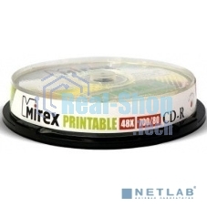 Диск CD-R Mirex 700 Mb, 48х, Cake Box (10), Ink Printable (10/300)