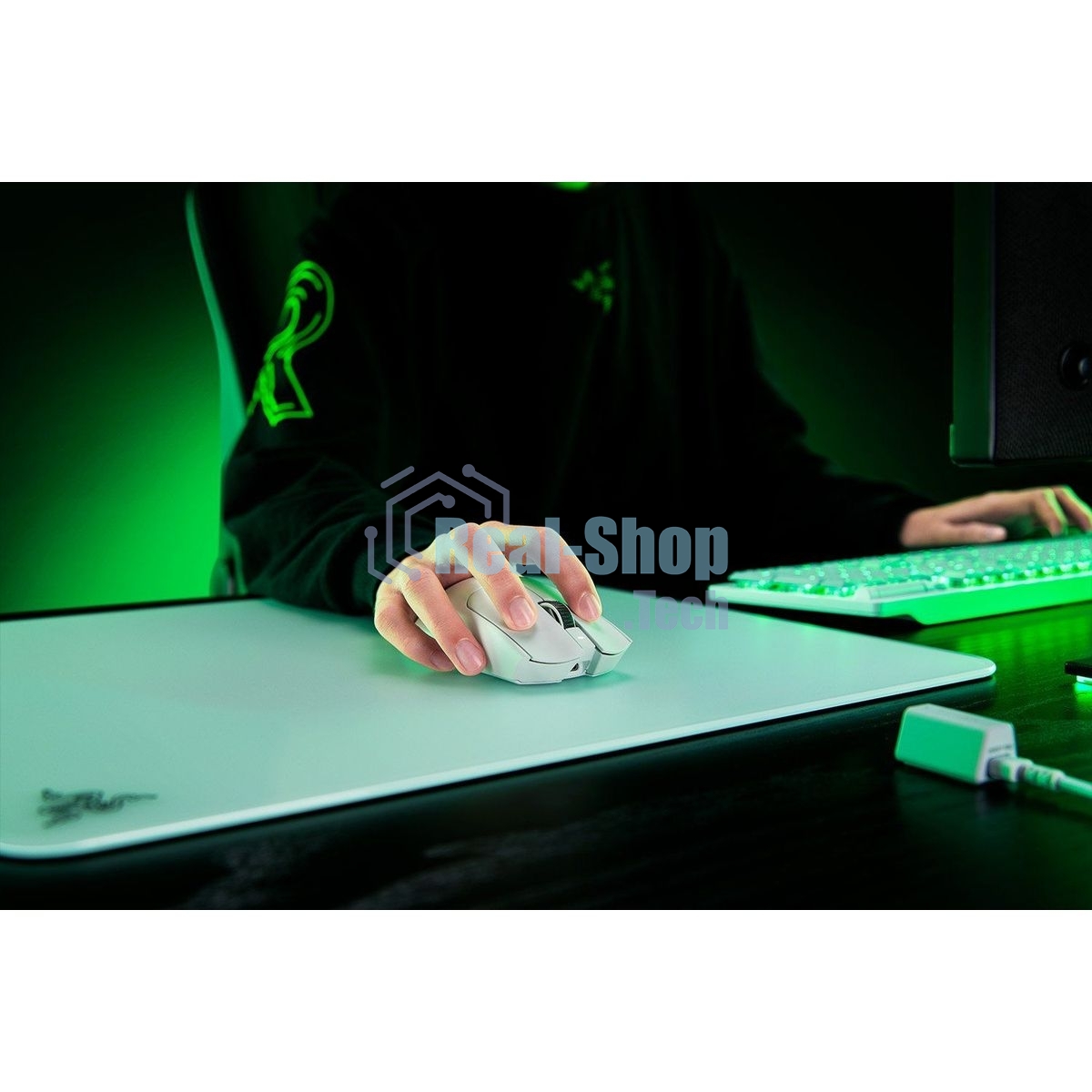 Мышь беспроводная/проводная Razer Viper V3 Pro белый, 35000 dpi, радиоканал, USB, кнопки - 8