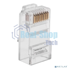 Разъем Rexant RJ-45(8P8C) под витую пару, UTP, CAT 6, с вставкой (50шт)