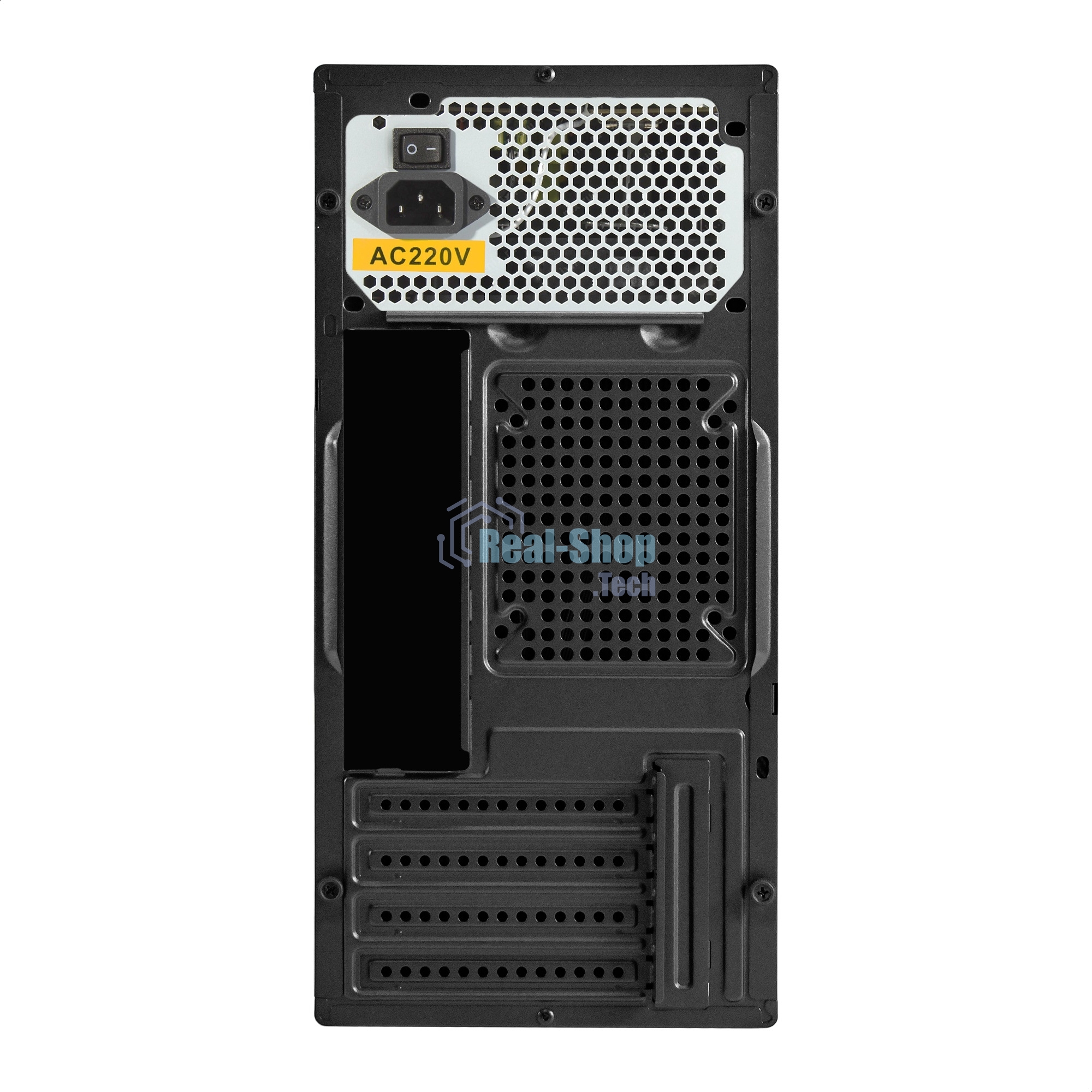 Компьютерный корпус Minitower ExeGate BAA-308MUC-UNS450 (mATX, БП UNS450 с вент. 12см, 1хUSB+1хUSB 3.0+1хTypeC, HD Audio, черный)