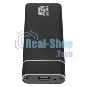 Внешний корпус AgeStar M.2 USB 3.0 NGFF (B-key) AgeStar 3UBNF5C алюминий, черный/серебристый