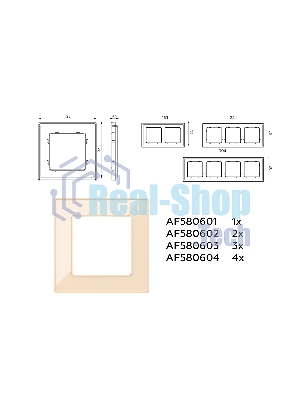 Рамка ALFA Arctic (Шампань Стекло органическое) 2-ая AF580602