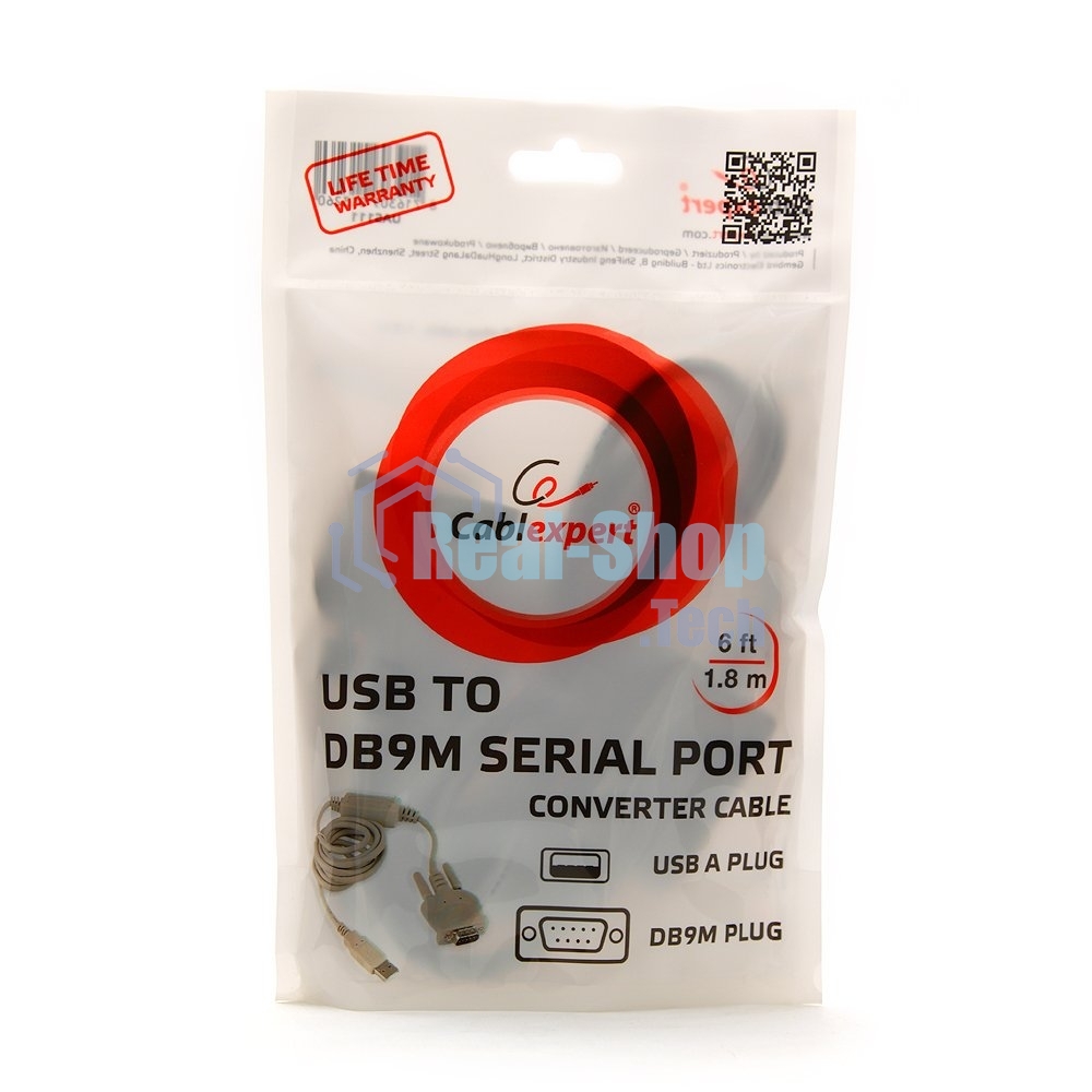 Переходник Cablexpert с USB на Com 1.8m