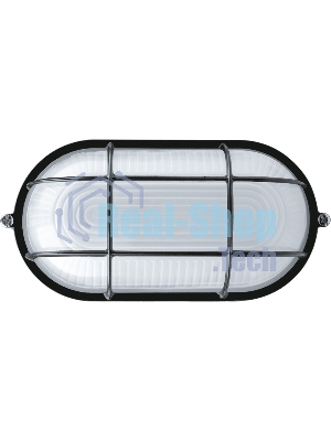 Светильник Navigator ЛОН NBL-O2-60-E27/BL 1х60Вт E27 IP54 (аналог НПБ 1402 черный овал с решеткой 60Вт)