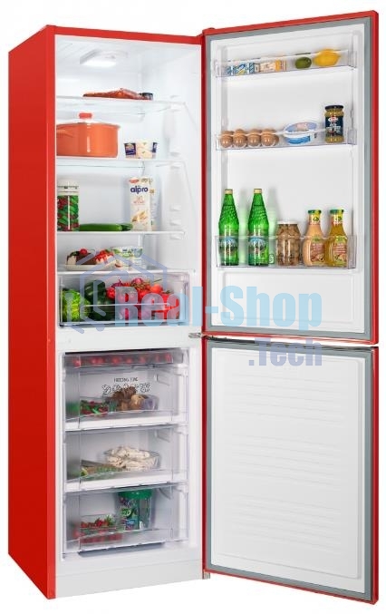 Холодильник Nordfrost NRB 162NF R красный двухкамерный 205/105 л морозилка снизу