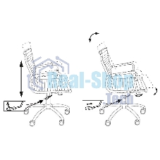 Кресло руководителя Бюрократ CH-883-LOW/IVORY слоновая кость, низкая спинка, искусственная кожа, крестовина хром