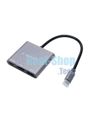 Док-станция Gembird UHB-D2, USB Type-C, USB Type-C PD100W, HDMI, USB Type-C